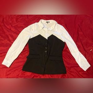 Black and white blouse
